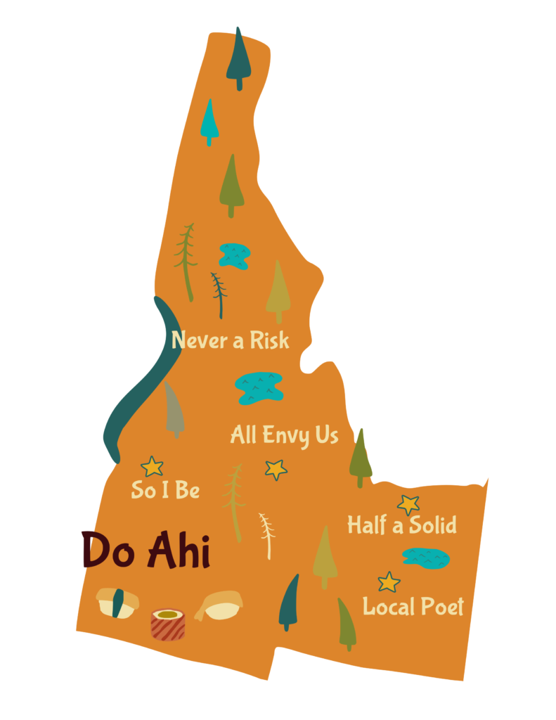 Anagram map of Idaho.