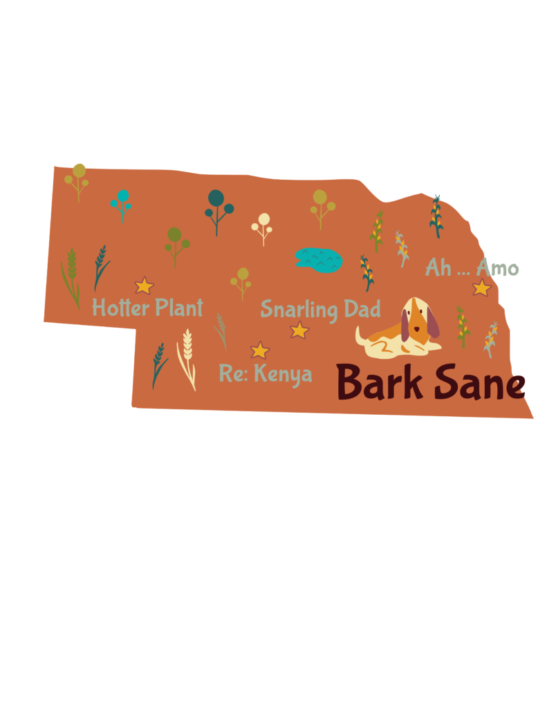 Anagram map of Nebraska.